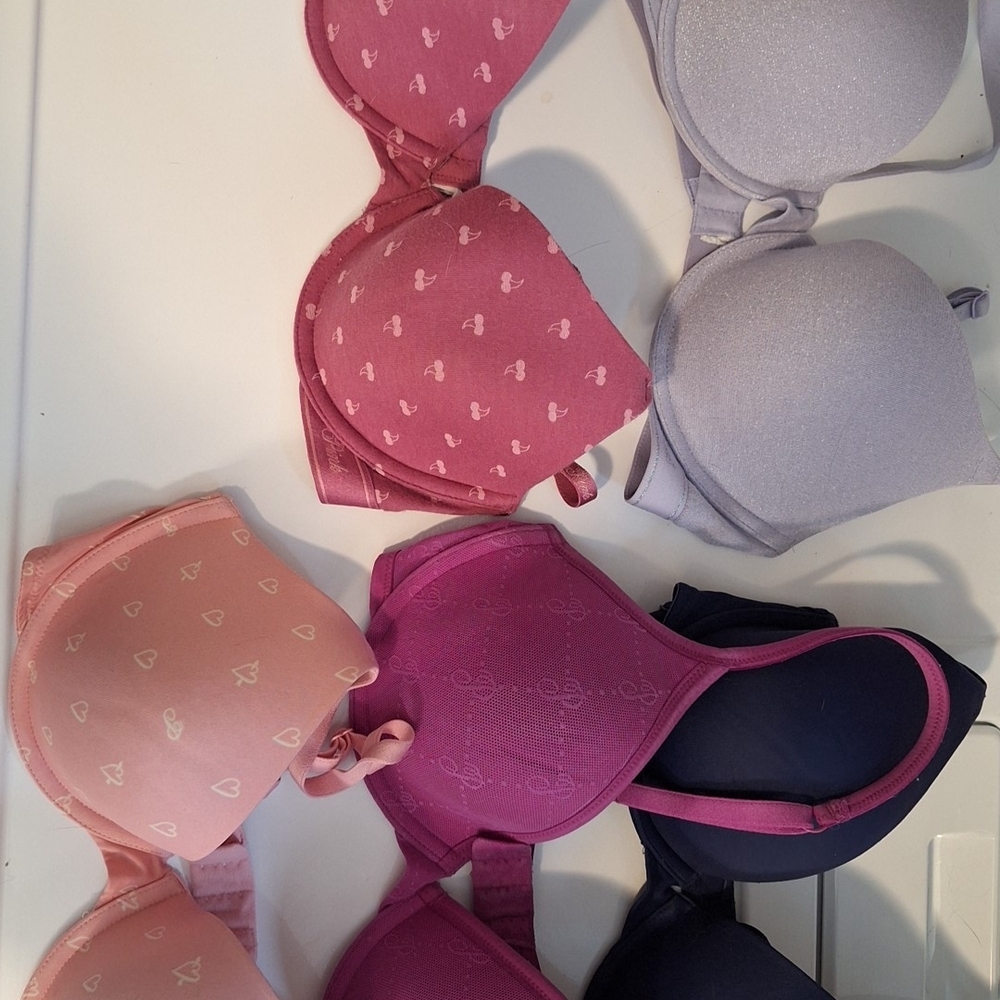 Victoria's Secret Pink, Purple, and Navy Bras